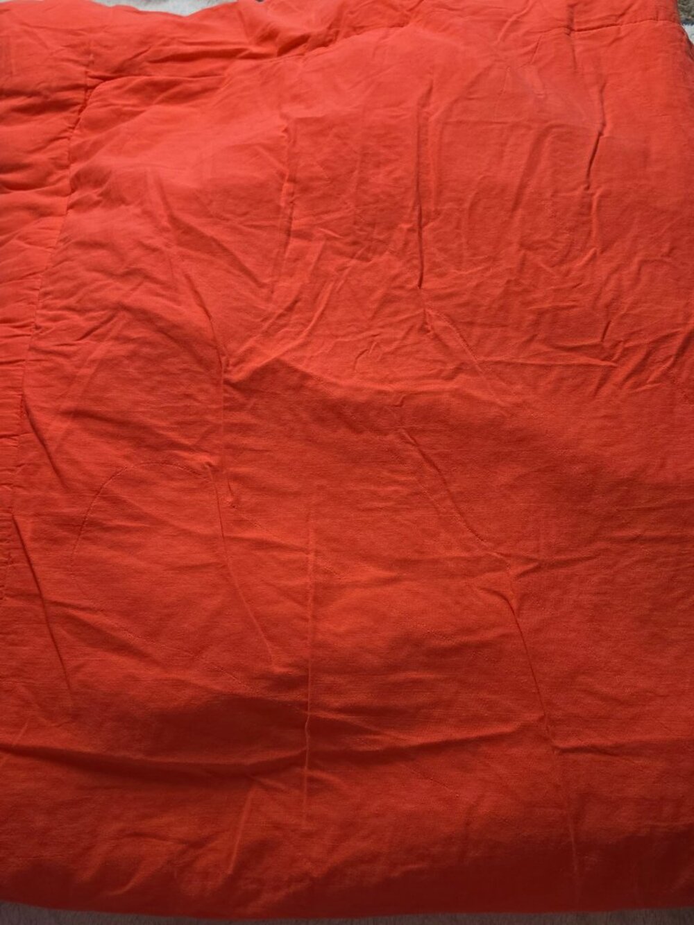 VTG 1970s Sears Dura-Puff Floral Sleeping Bag Blanket Orange Pink Green Daisy - Picture 10 of 10